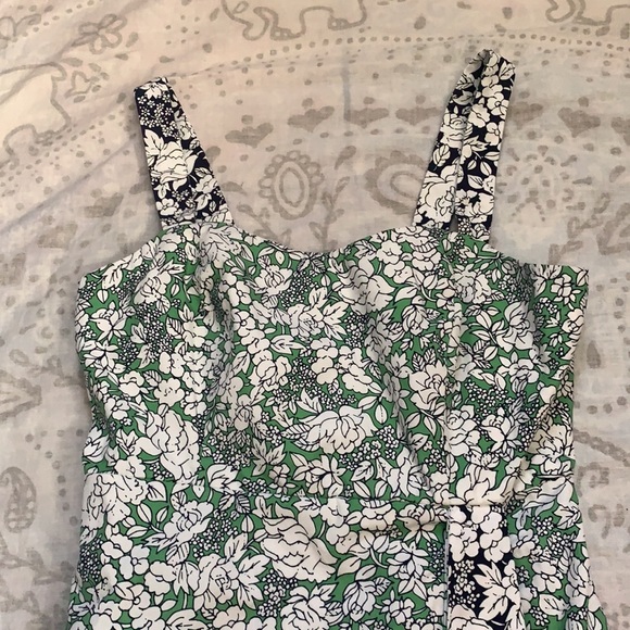 NWT Maeve Anthropologie Keely Floral Dress Green Blue Size 2 Petite - Picture 2 of 10